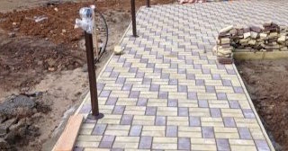 Укладка тротуарной плитки под ключ в Новосибирске в октябре